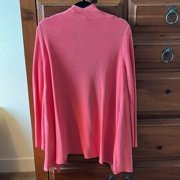 NWOT Talbots Women’s Coral Cardigan With Side Zippers Size Large - Picture 3 of 7